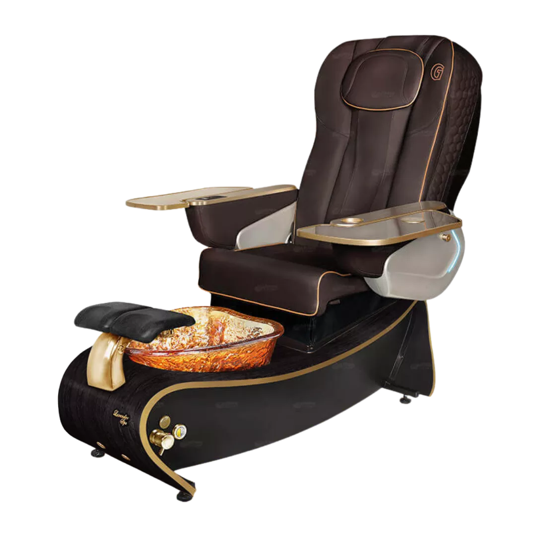 Lavender 3 Chocolate with Gold BowlBlack Gloss Laminate Base