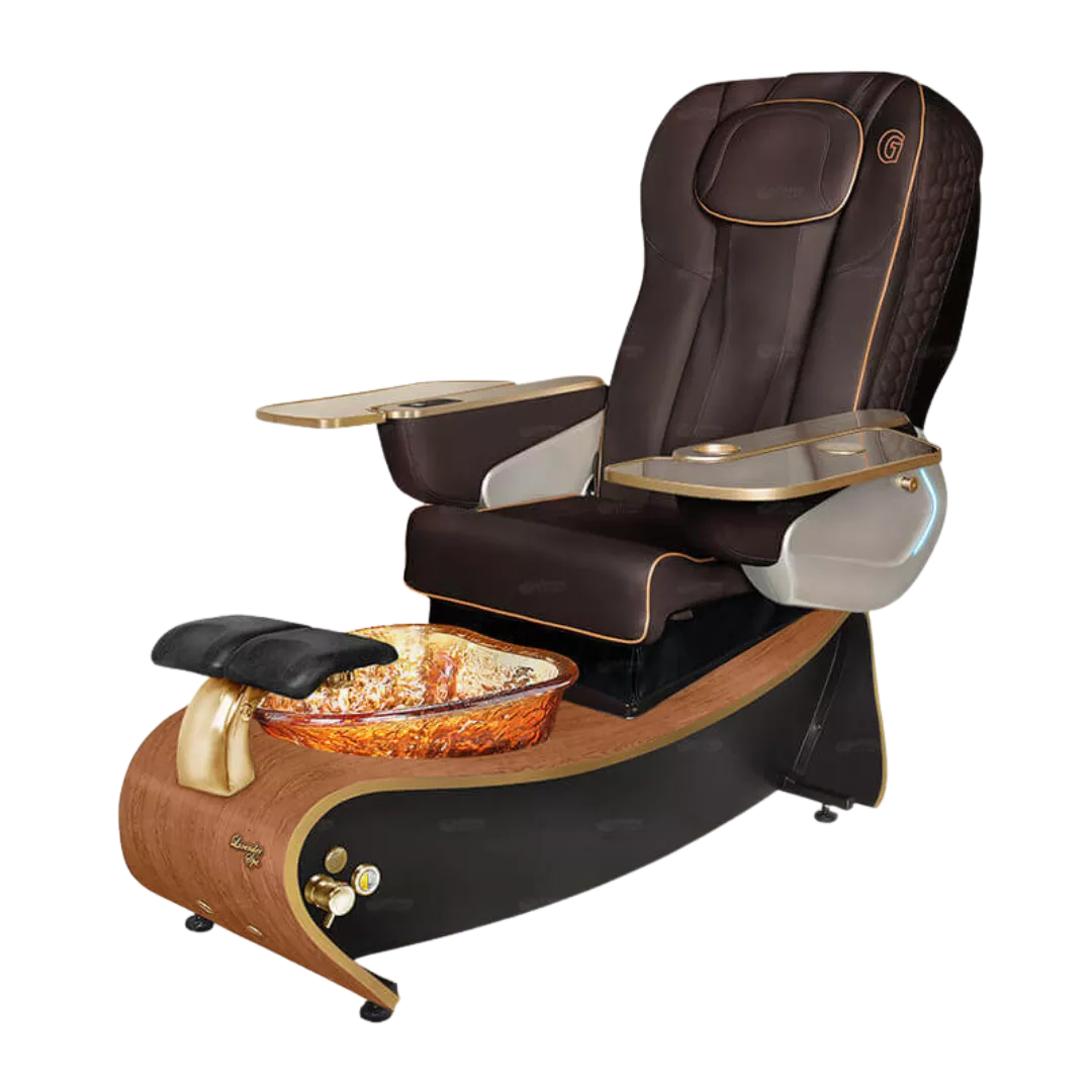 Lavender 3 Chocolate with Gold BowlOiled Walnut Laminate Base