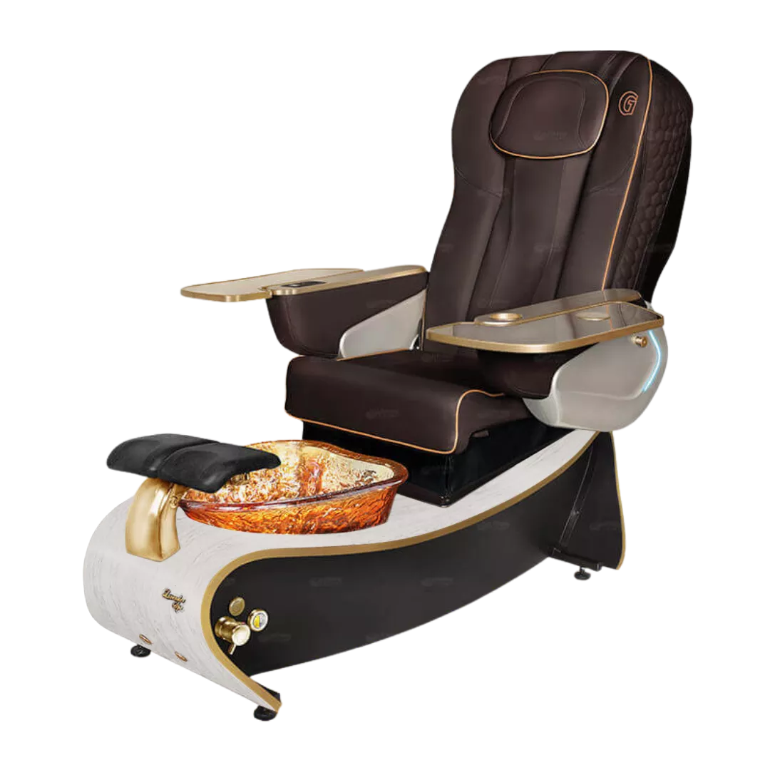 Lavender 3 Chocolate with Gold BowlWhite Marble Laminate Base