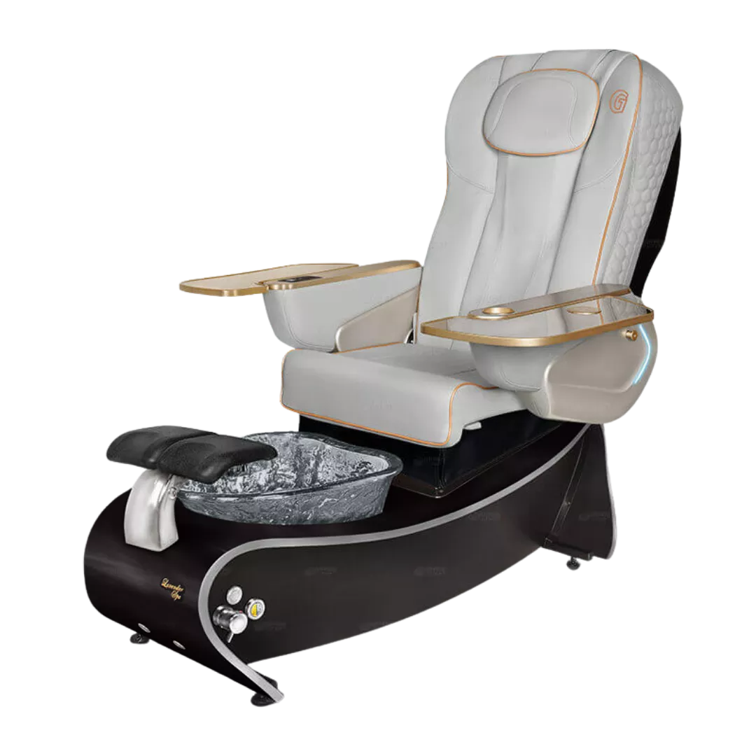 Lavender 3 Grey with Black BowlBlack Gloss Laminate Base