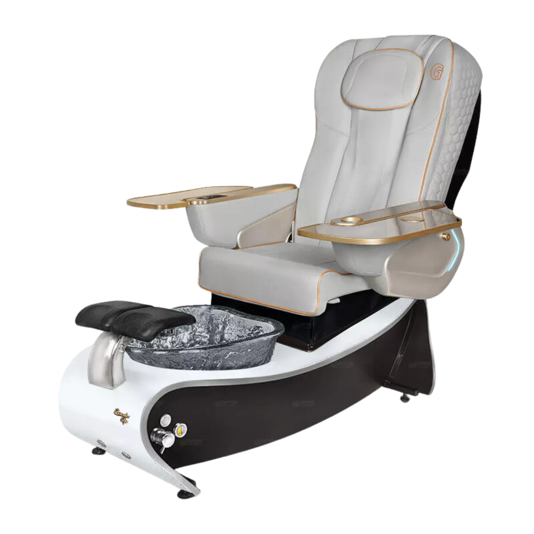 Lavender 3 Grey with Black BowlWhite Gloss Laminate Base