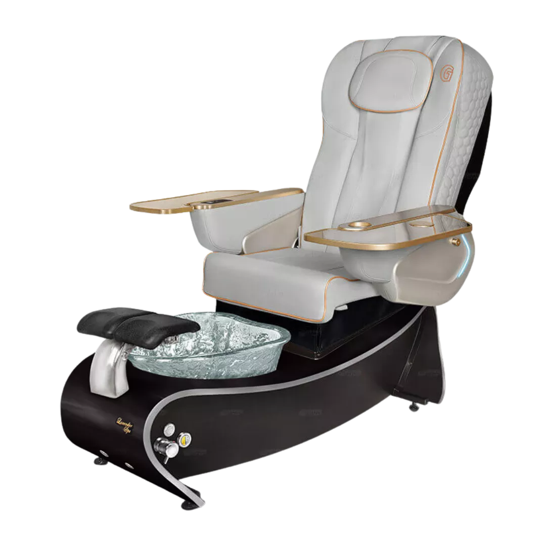 Lavender 3 Grey with Clear BowlBlack Gloss Laminate Base