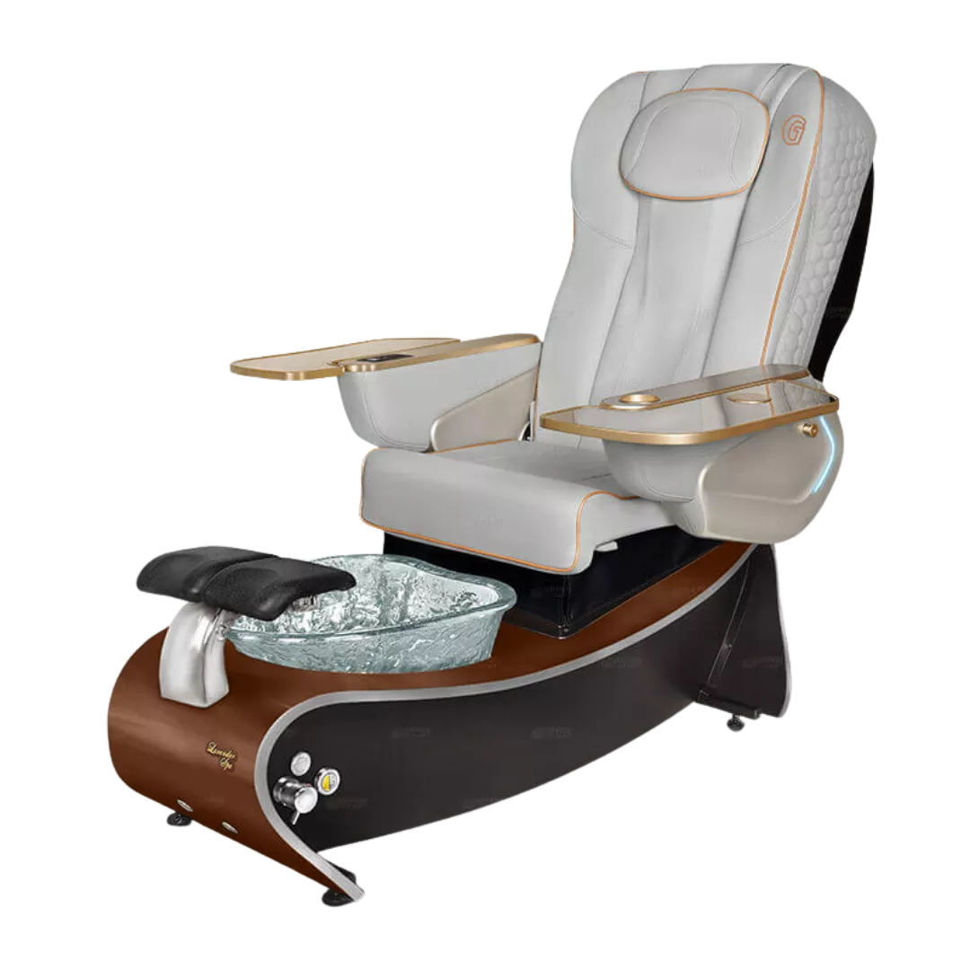 Lavender 3 Grey with Clear BowlDark Cherry Laminate Base