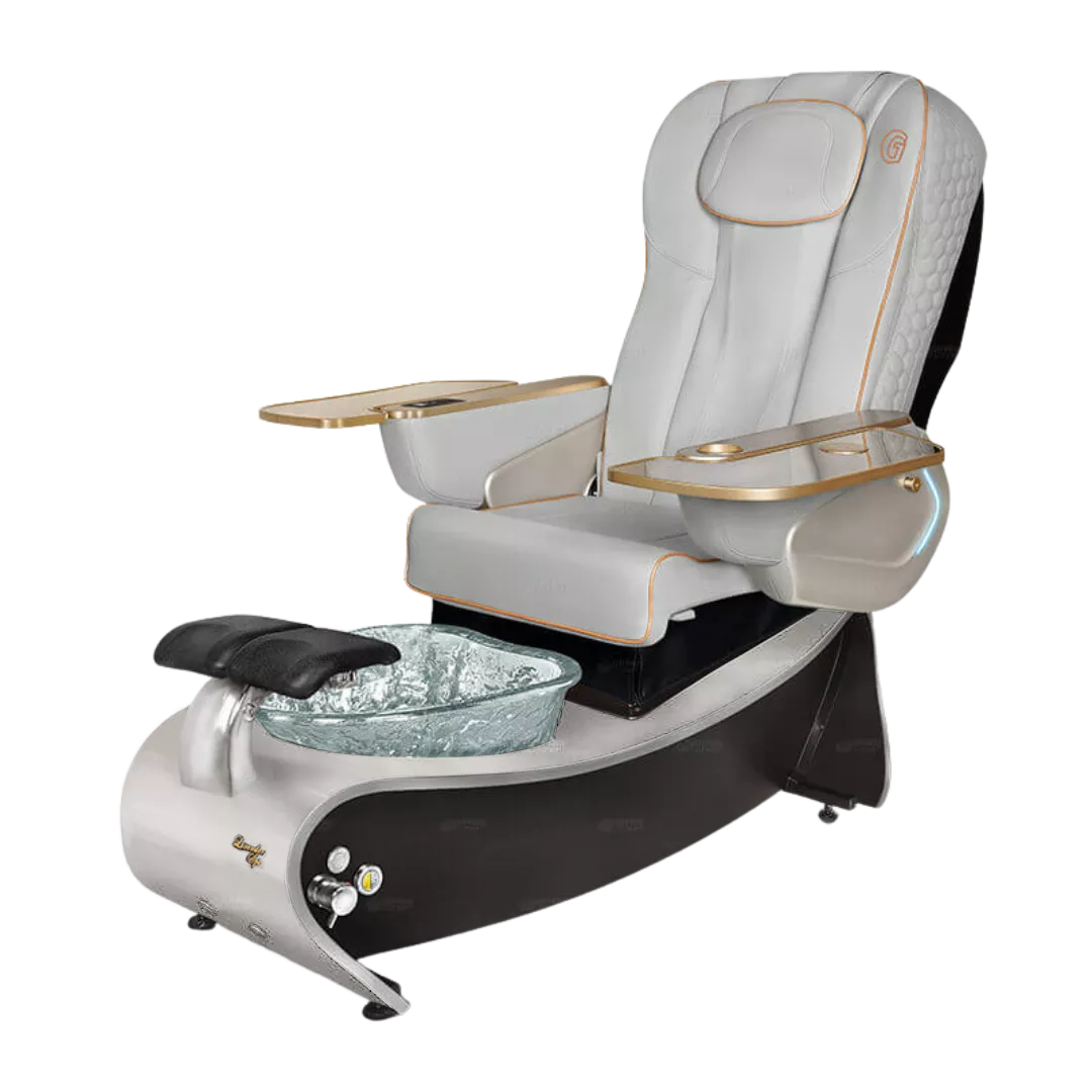 Lavender 3 Grey with Clear BowlWhite Marble Laminate Base