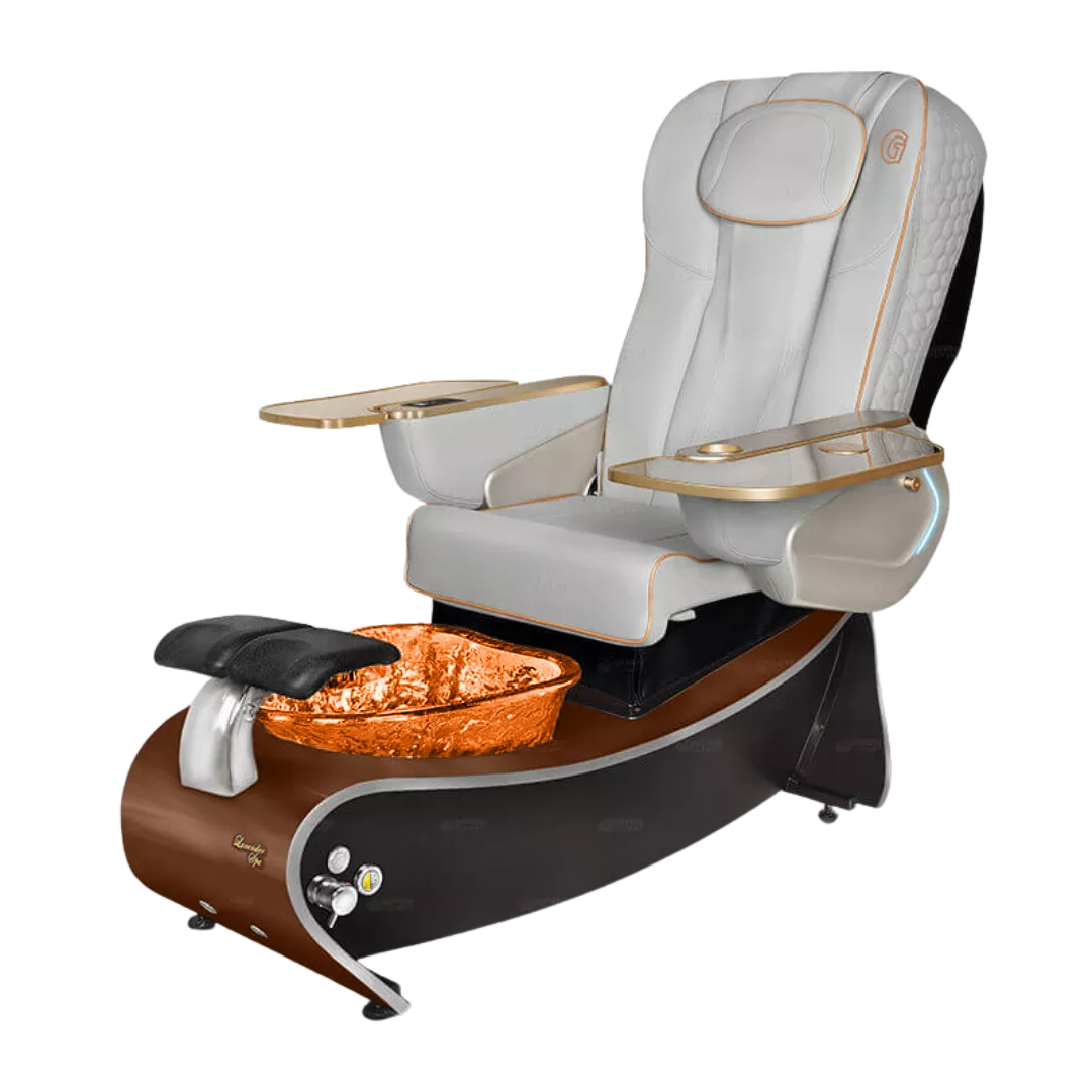 Lavender 3 Grey with Gold BowlDark Cherry Laminate Base