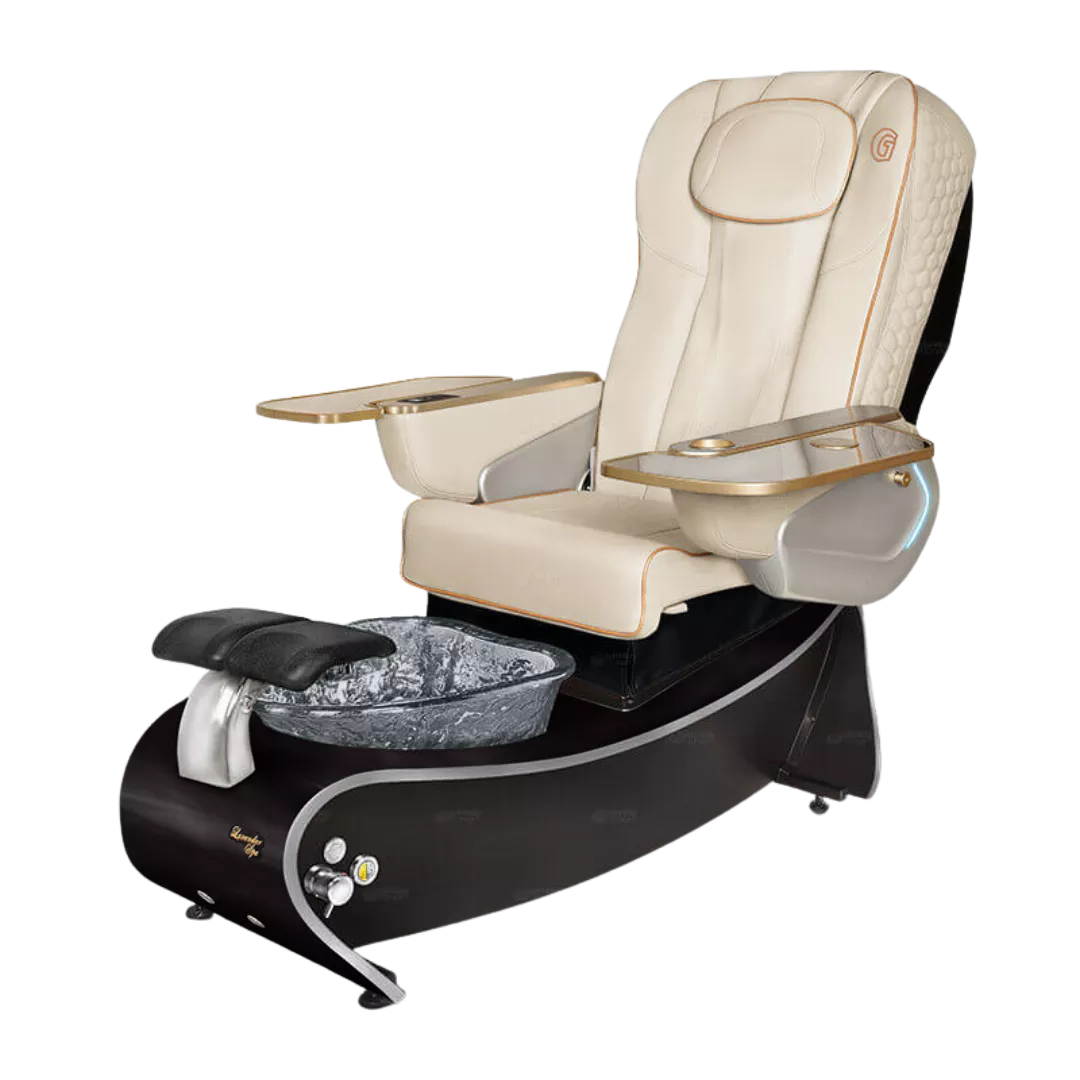 Lavender 3 - White with Black BowlBlack Gloss Laminate Base