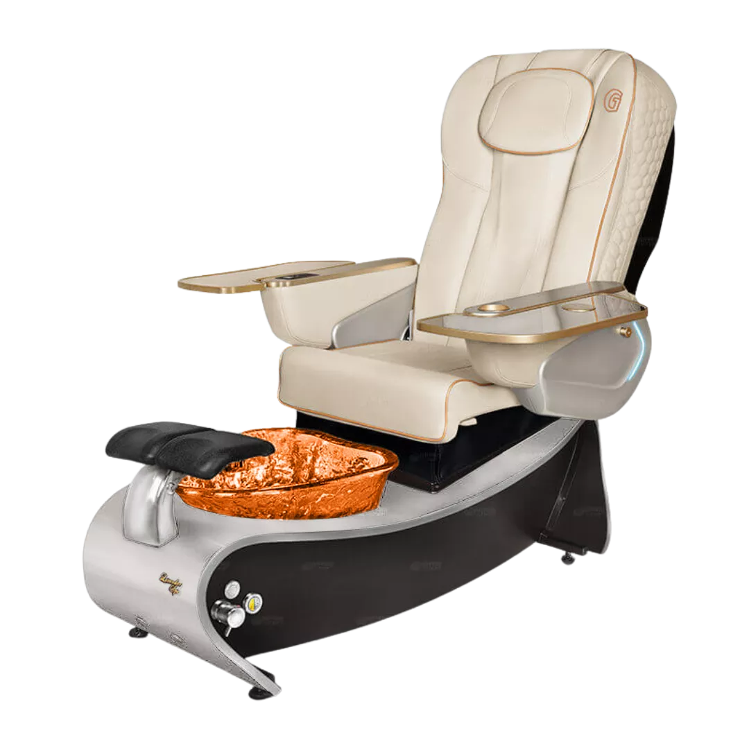 Lavender 3 - White with Gold BowlWhite Marble Laminate Base