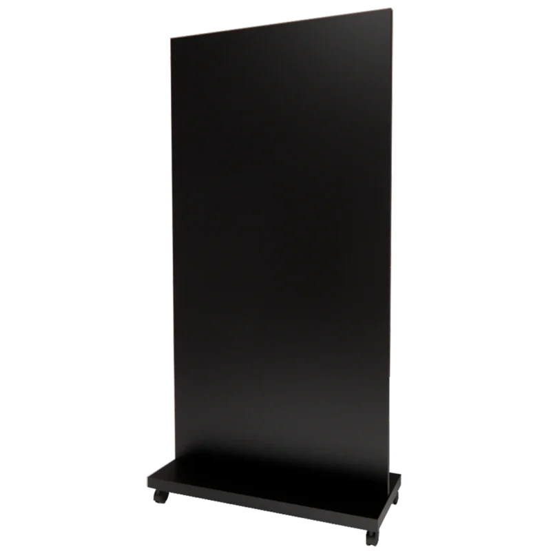 Kaemark A black Privacy Panels stand on a stand.