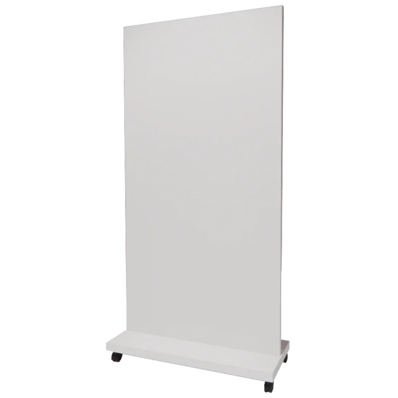 Kaemark A white Privacy Panels stand on a black background.
