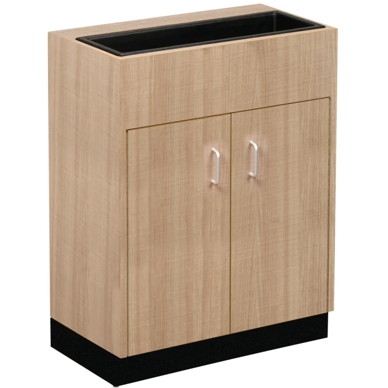 Kaemark A Reflections Shampoo Unit Additional Storage with Bottle Well with two doors and two drawers.
