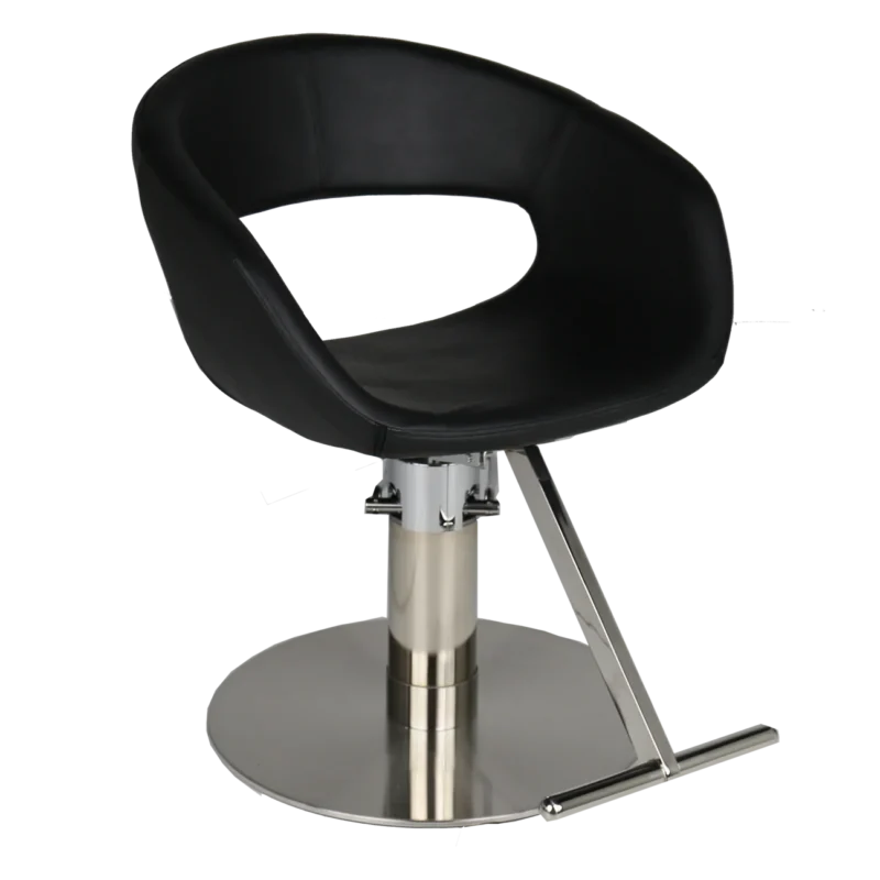 Kaemark Santos American-Made Hybrid Styling Chair with a chrome base.