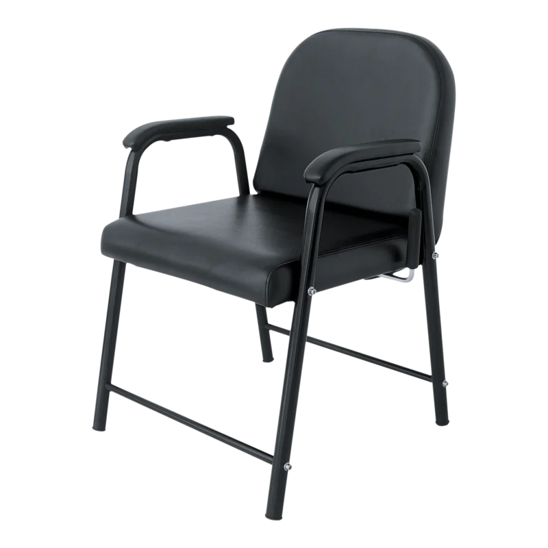 Kaemark Mia Shampoo Chair with a black seat and arms.