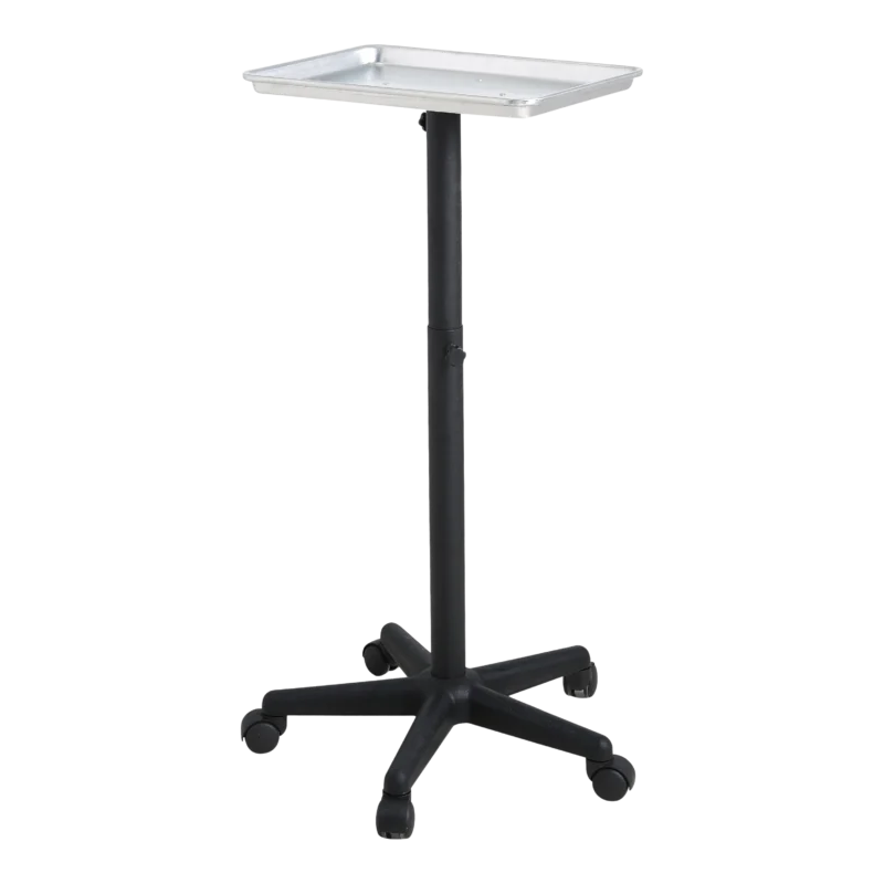 Kaemark A table with a Pearl Color Tray Trolley on it on a black background.