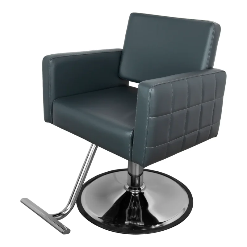 Kaemark A Gwyneth styling chair with a chrome base.