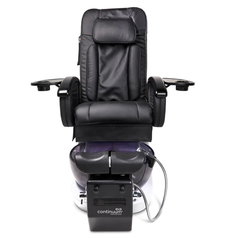 Kaemark A black and purple Le Rêve Pedicure Spa by Continuum Pedicure Spas with a foot massager.