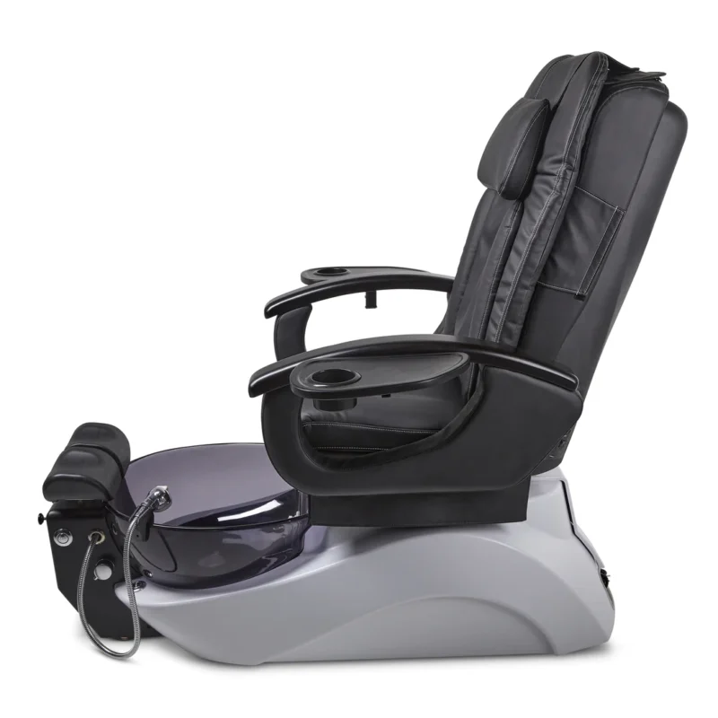 Kaemark A black Le Rêve Pedicure Spa by Continuum Pedicure Spas with a foot rest.