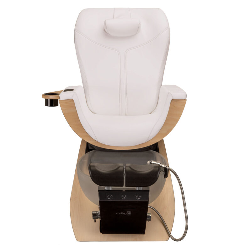 Kaemark A Maestro Opus Pedicure Spa by Continuum Pedicure Spas with a white leather seat.