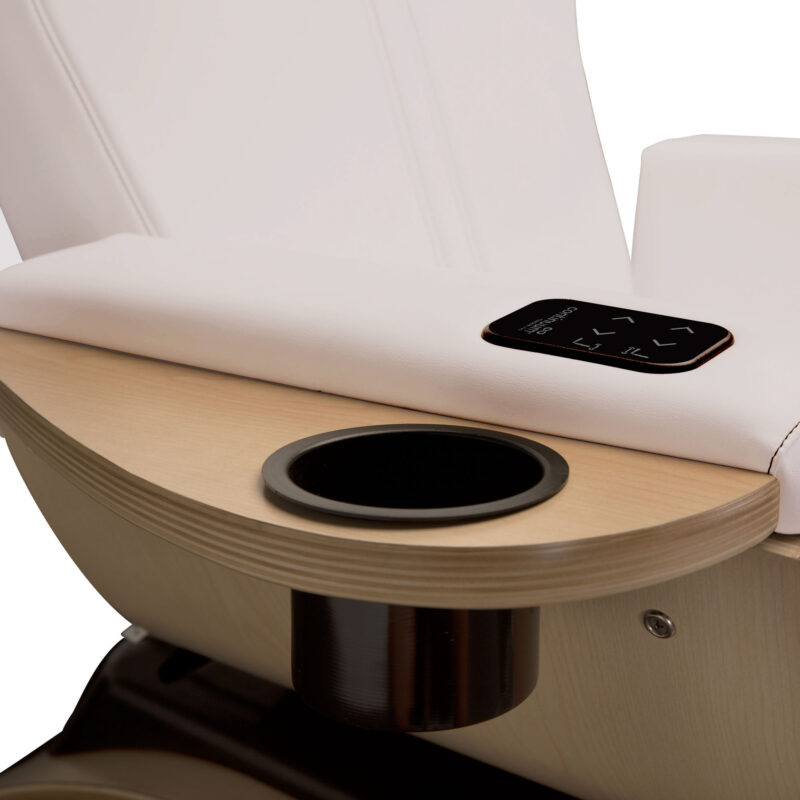 Kaemark A Maestro Opus Pedicure Spa by Continuum Pedicure Spas with a cup holder on it.