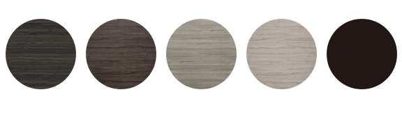 Kaemark A set of different colors of wood flooring.