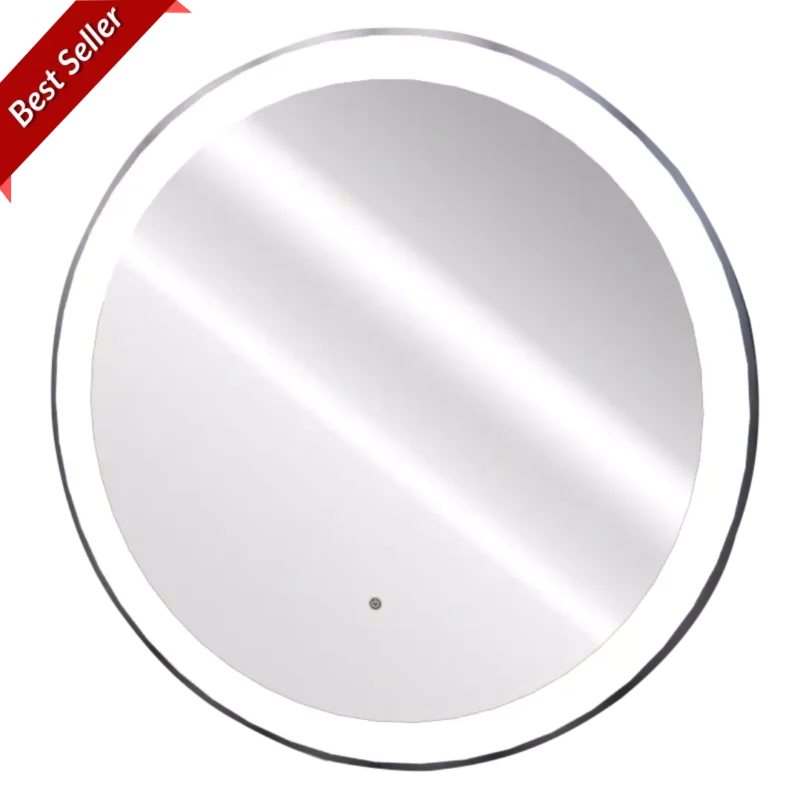 American-made Glo LED Round Mirror