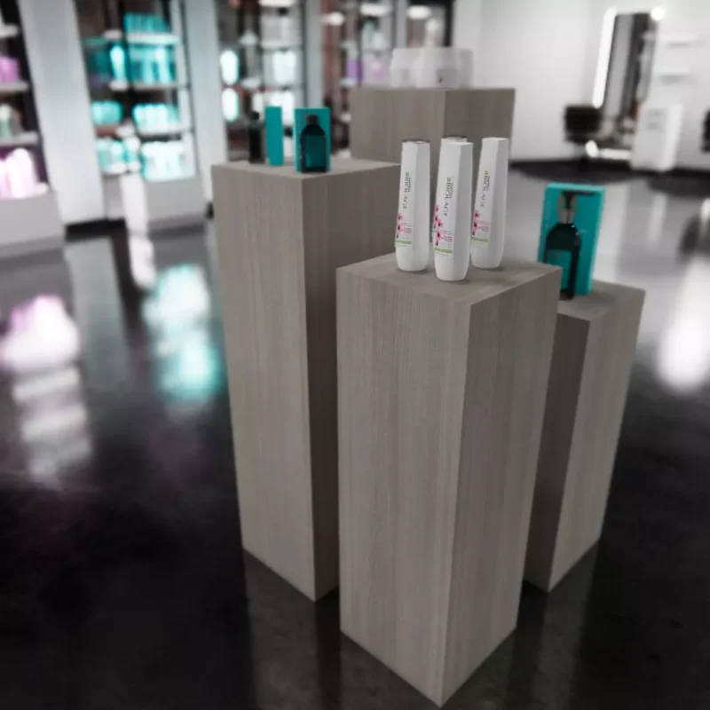 Kaemark Westin Laminate Retail Pedestal Product Renderings