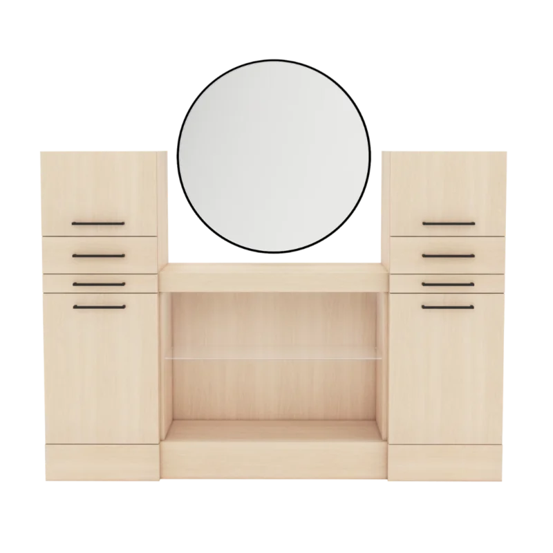 Westin Magnifico American-made Styling Station, One Operator Salon Station – Round LED Mirror