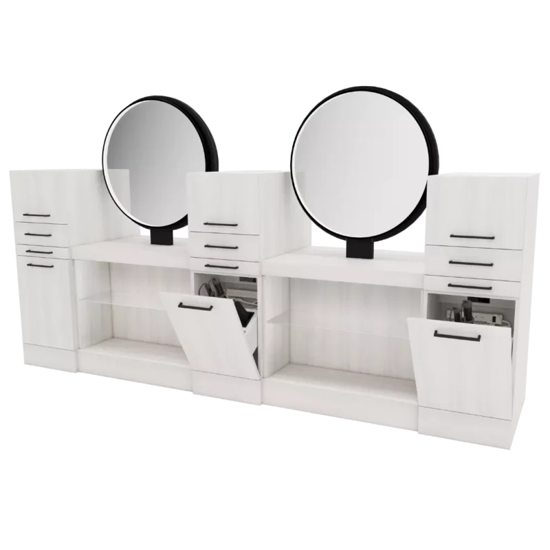 Westin Magnifico B2B Double Styling Station Round LED Mirror 