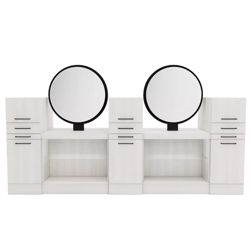 Westin Magnifico B2B Double Styling Station Round LED Mirror 