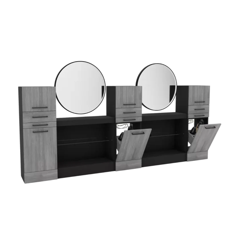 Kaemark Westin Magnifico Double Styling Station Round Mirror WTMG-08-RND-2.1