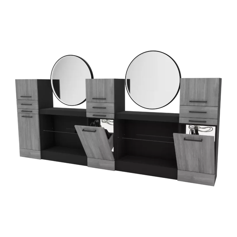 Kaemark Westin Magnifico Double Styling Station Round Mirror WTMG-08-RND-2.1