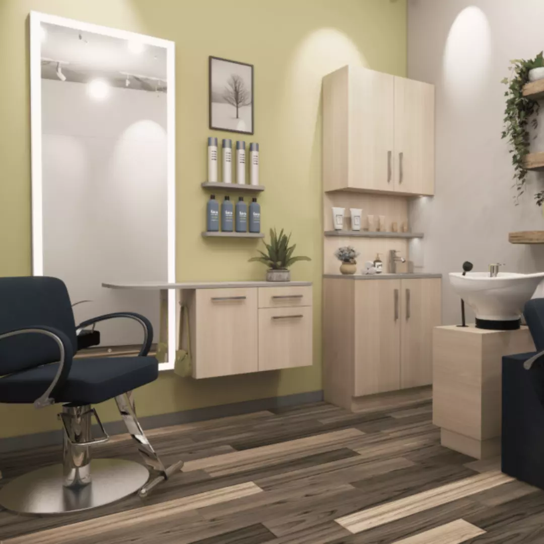 Kaemark's Salon Suite Equipment Rendering in a Salon Suite Location