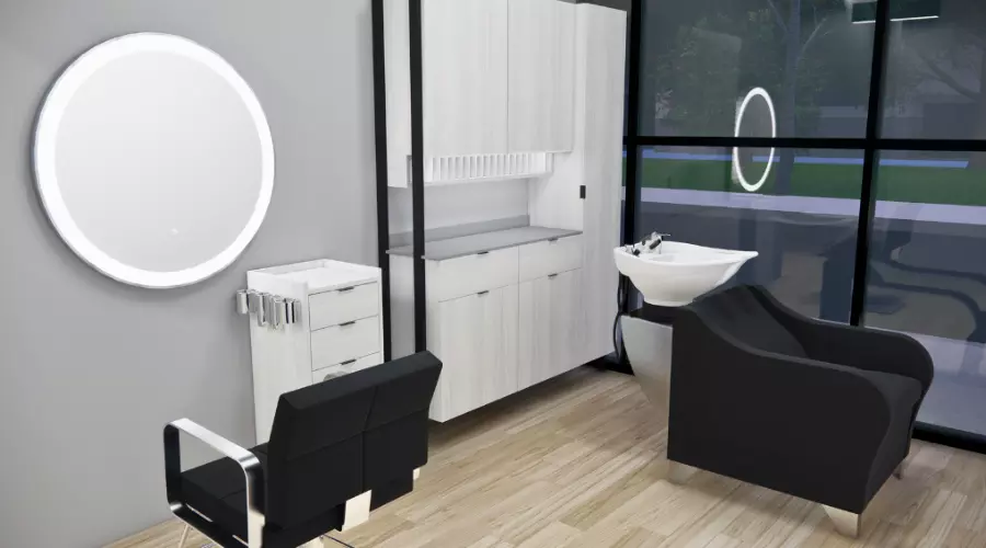 Kaemark's Salon Suite Equipment Rendering in a Salon Suite Location
