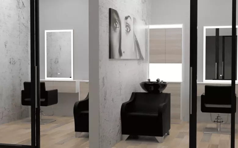 Kaemark's Salon Suite Equipment Rendering in a Salon Suite Location