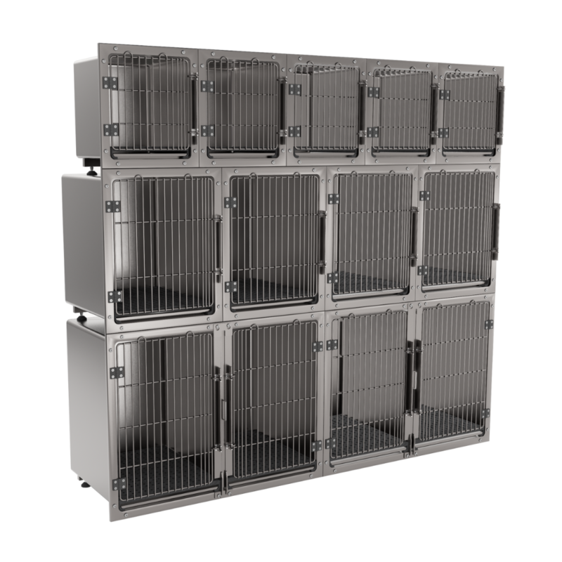 Full Cage Bank Stainless Steel Kennels