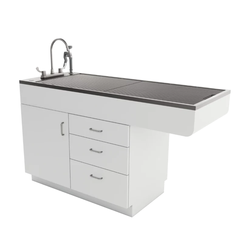 PLamWetTable1Door3Drawer-White