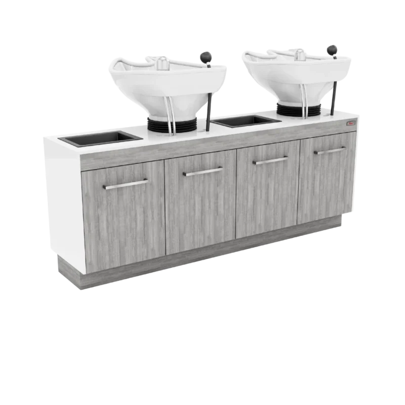 Glo Shampoo Backwash with Solid Surface Top GL-70-2-L Back