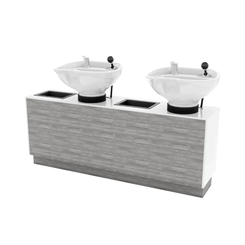 Glo Shampoo Backwash with Solid Surface Top GL-70-2-R