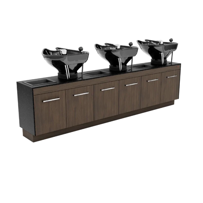 Glo Shampoo Backwash with Solid Surface Top GL-70-3-L Back