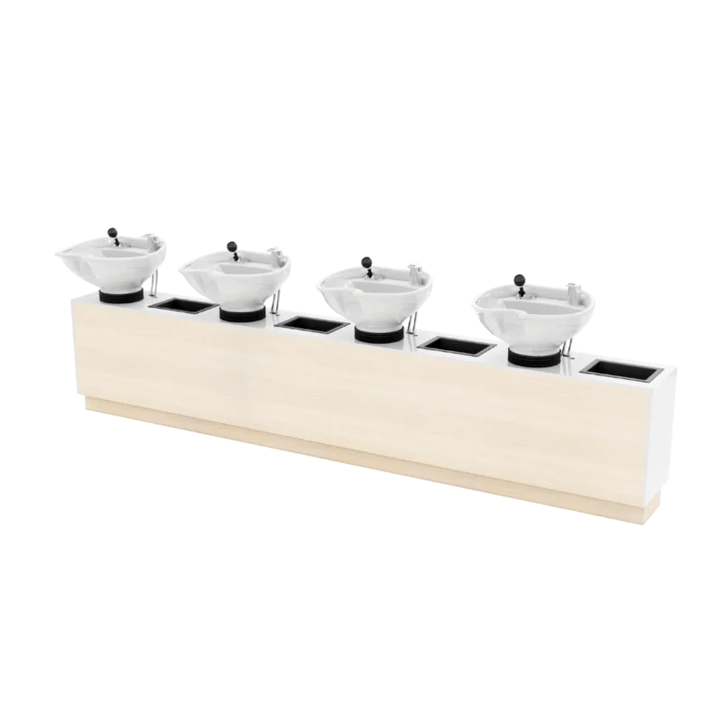 Glo Shampoo Backwash with Solid Surface Top GL-70-4-L