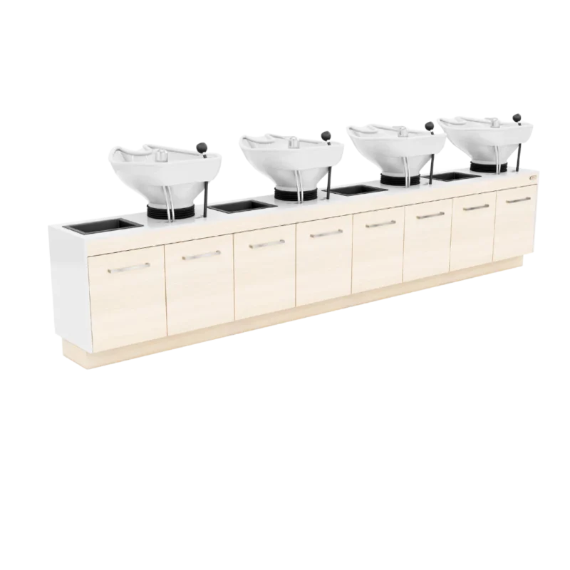 Glo Shampoo Backwash with Solid Surface Top GL-70-4-L Back