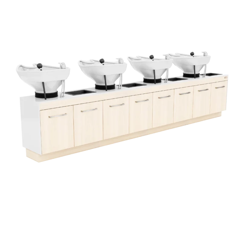 Glo Shampoo Backwash with Solid Surface Top GL-70-4-R Back