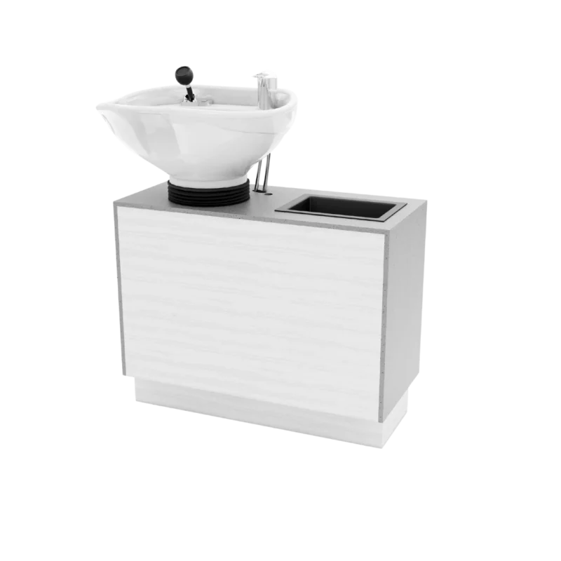 Glo Shampoo Backwash with Solid Surface Top GL-70-L
