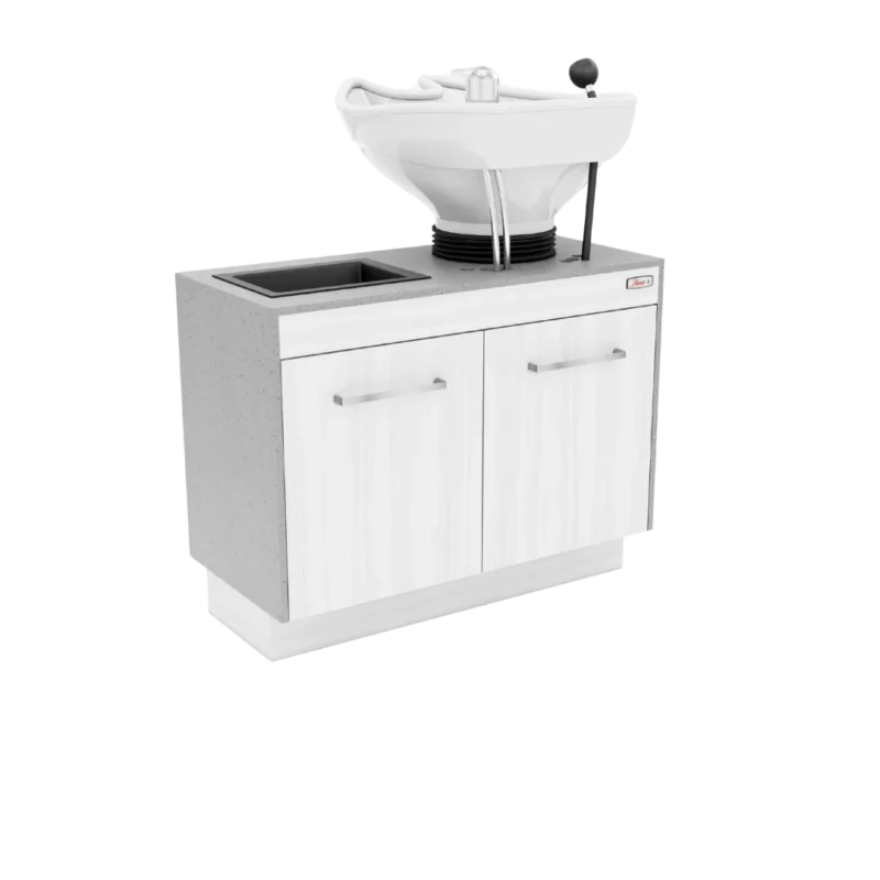 Glo Shampoo Backwash with Solid Surface Top GL-70-L Back