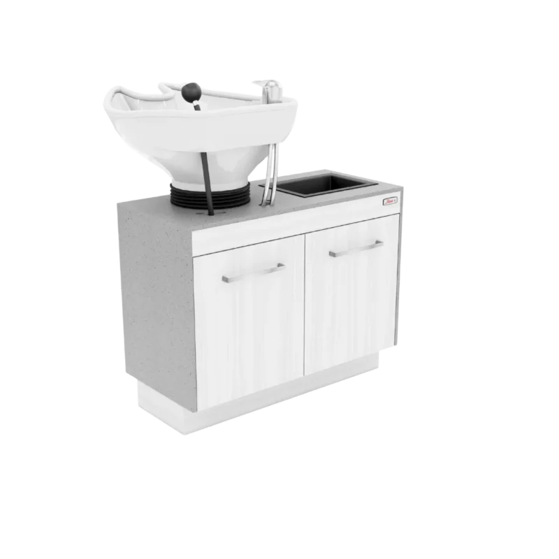 Glo Shampoo Backwash with Solid Surface Top GL-70-R Back