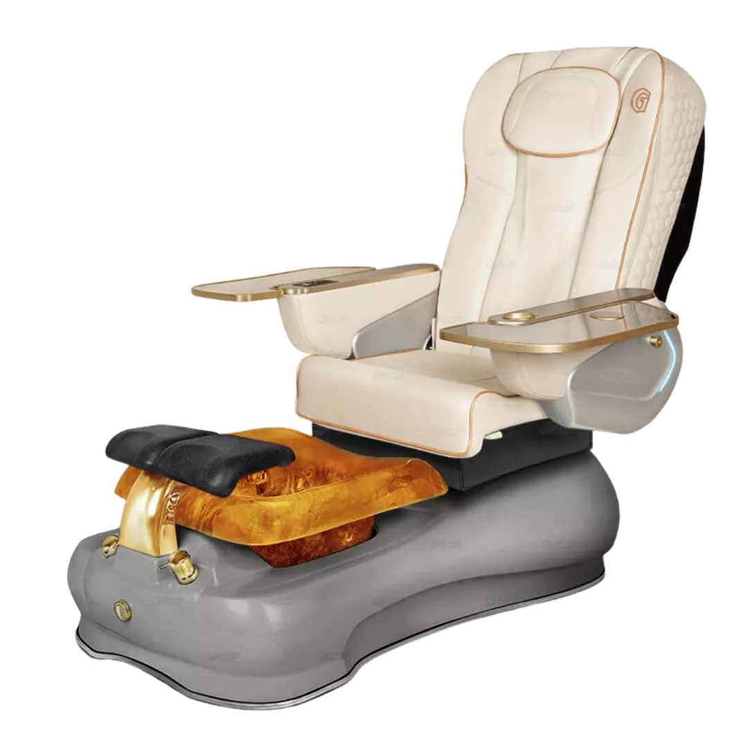 La Fleur 3 - Whitewith Gold BowlGrey Base