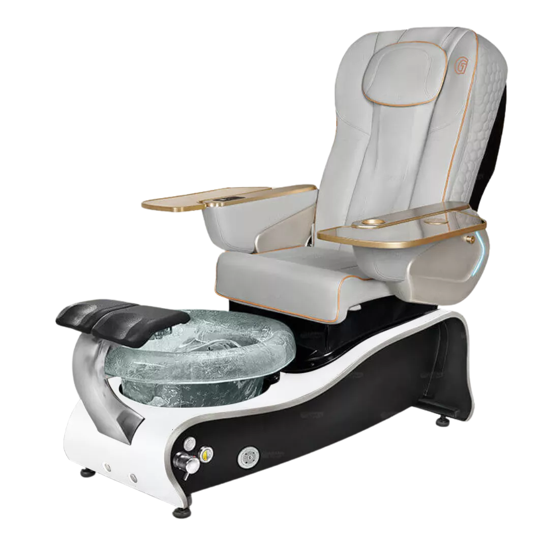 La Maravilla - Greywith Clear BowlWhite Gloss Laminate Base