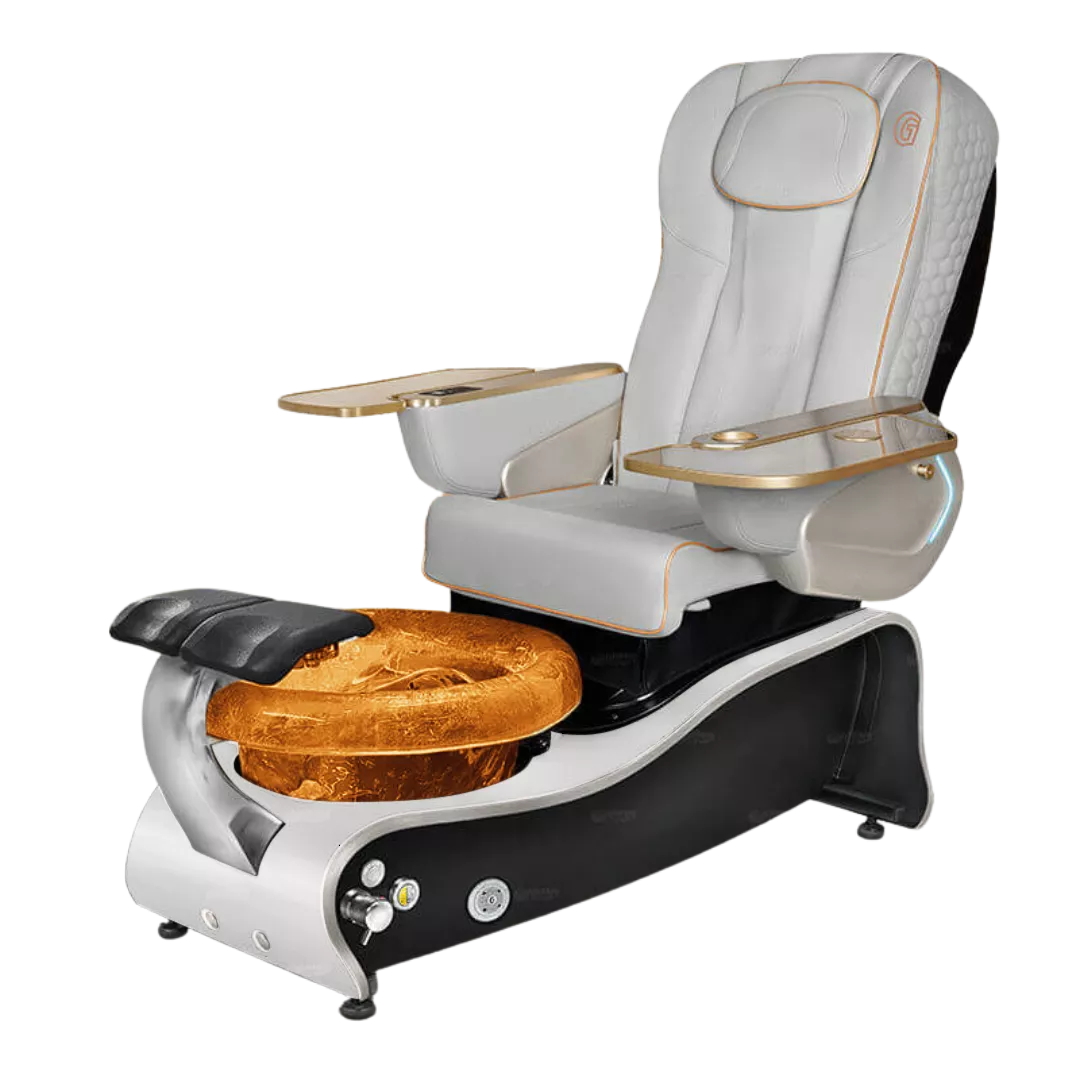 La Maravilla - Greywith Gold BowlWhite Laminate Laminate Base