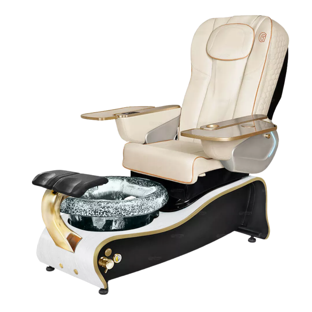 La Maravilla - Whitewith Clear BowlWhite Gloss Laminate Base