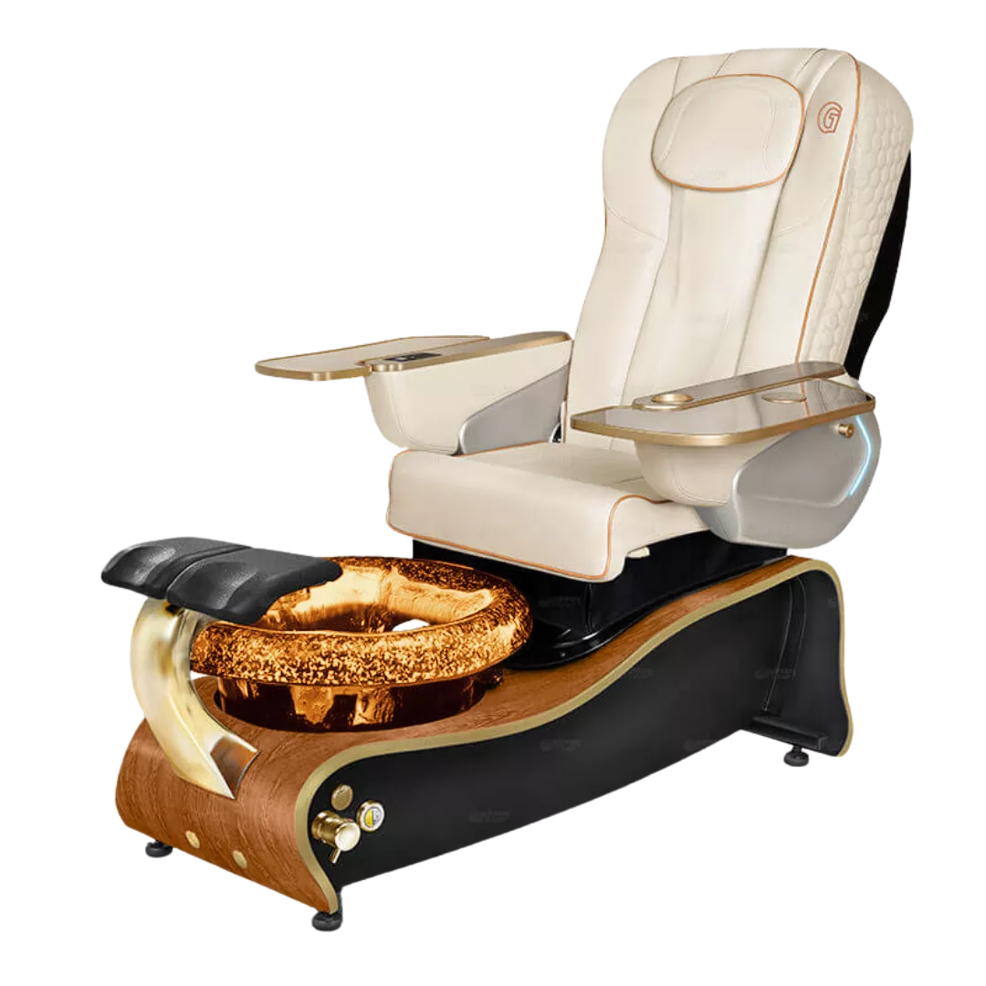 La Maravilla - Whitewith Gold BowlCognac Maple Laminate Base