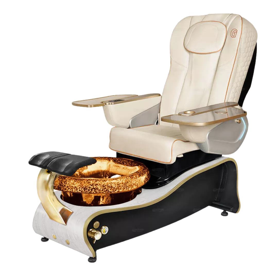 La Maravilla - Whitewith Gold BowlWhite Laminate Laminate Base